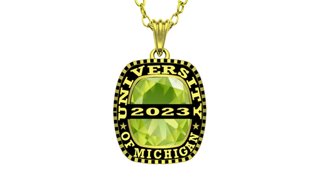 Elegant Cushion Class Pendant with Bridge Center Stone